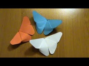 Бабочка из бумаги  Очень легкая поделка из бумаги оригами