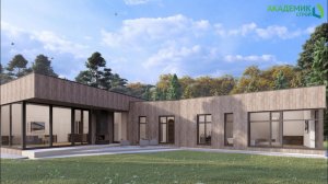 🏠 Уникальный проект одноэтажного дома площадью  270м² с плоской кровлей