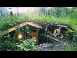 ЗЕМЛЯНКА в лесу - ВЕРНУЛСЯ в ДОМ ПОД ЗЕМЛЕЙ | Правильная ОКРОШКА НА КЕФИРЕ