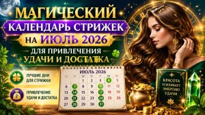 Магический календарь стрижек на июль 2026. На достаток.