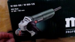 Распаковка болгарки (УШМ) Metabo W 650-125