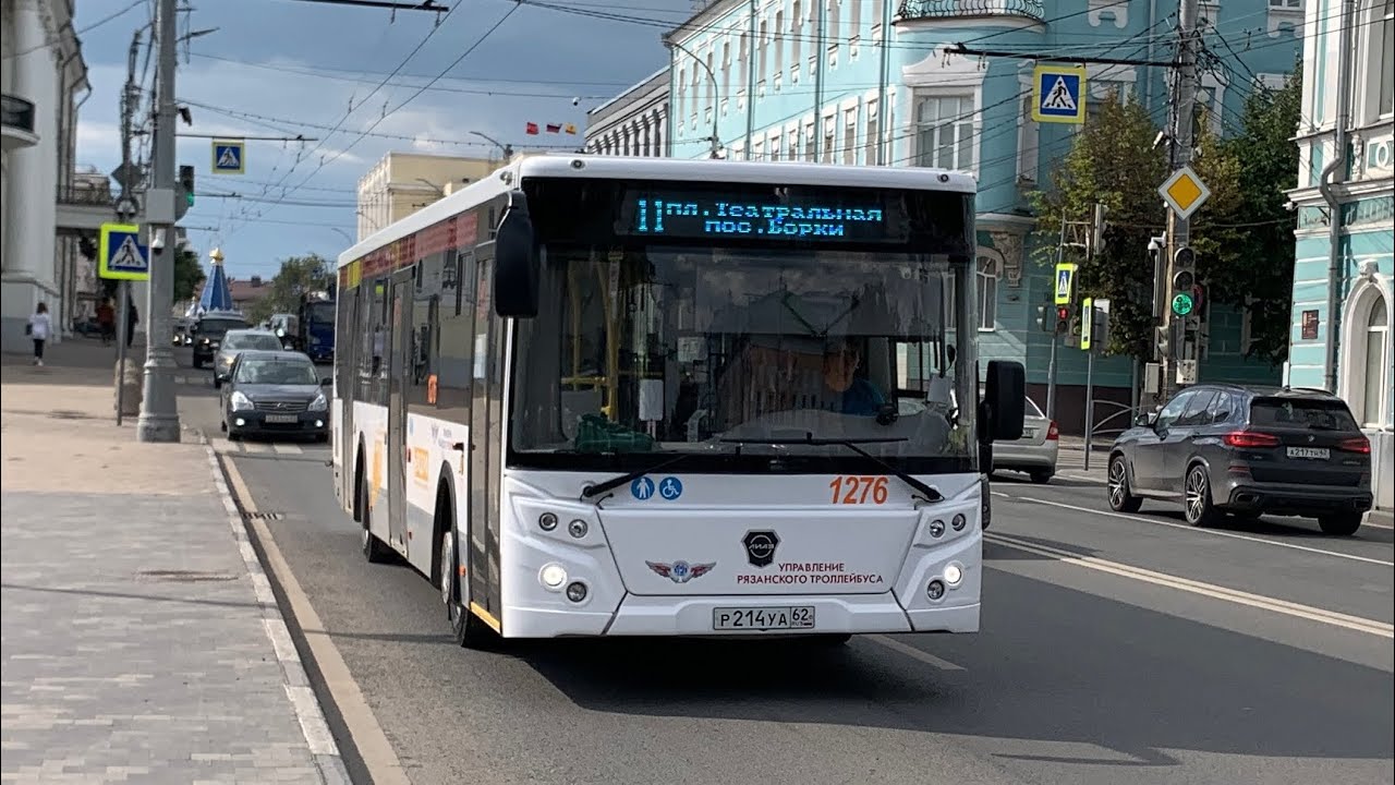 Автобус ЛиАЗ-5292.65 № Р 214 УА 62 №1276 маршрутом №11 "Пос. Борки - Пл. Театральная" смотреть онлайн