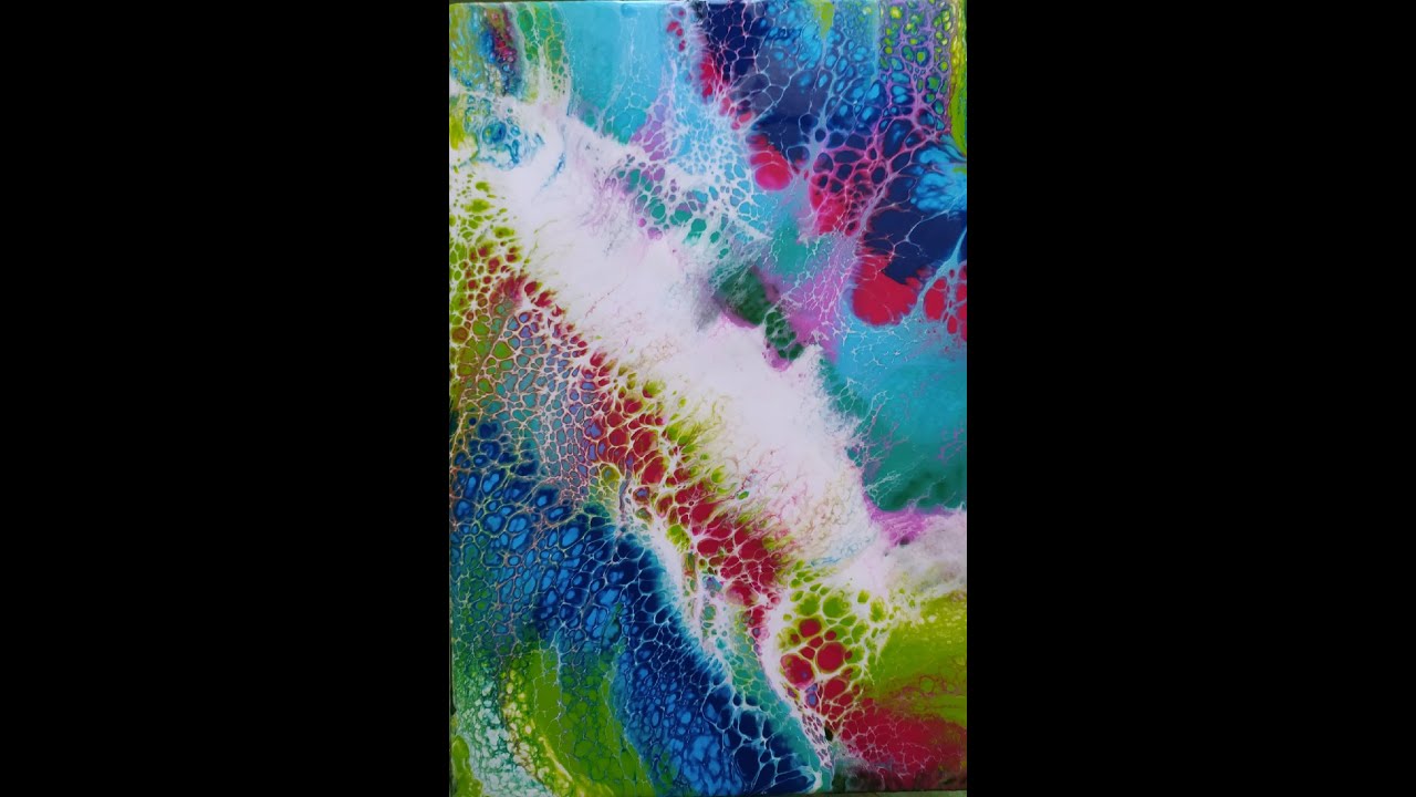 Fluid art. Интерьерная картина жидким акрилом. смотреть онлайн