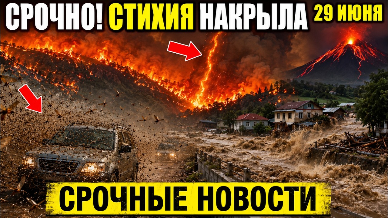 Новости Сегодня 29.06.2026 - Катаклизмы, ЧП, Ужасные Кадры, Россия, Пожар, Катастрофа, Паводок
