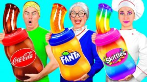 Кулинарный Челлендж# Я против Бабушки # Смешные Челленджи с Едой от Fun Teen