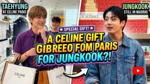 🎁ТАЙНЫЙ ПОДАРОК ТЭХЁНА ЧОНГУКУ?! 😱Тэху застали за покупками в Celine Paris!🇫🇷