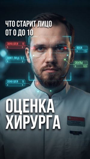 Шея, овал, веко — что старит лицо сильнее всего? Оценка хирурга от 0 до 10.