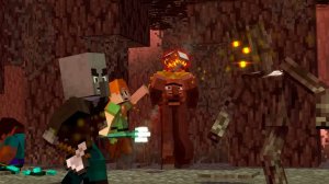 Скрипучая атака — #1 Алекс и Стив Лайф — анимация Minecraft