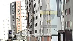 Момент падения люльки с рабочими в Уфе попал на видео