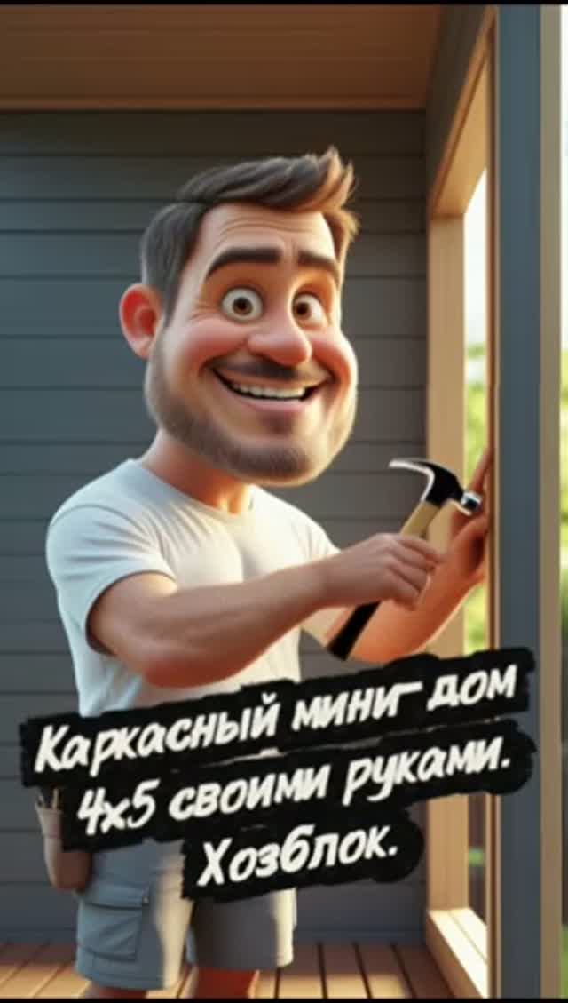 Каркасный мини-дом 4х5 своими руками. Хозблок