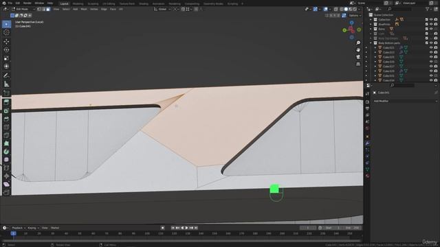 BLENDER Creating the Dune Ornithopter 42_Modeling section_Bottom parts part 6 смотреть онлайн