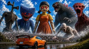 Супра против 15 гигантских монстров! 👹 №23 (Годзилла, Эрен, Кукла) БимНГ Драйв