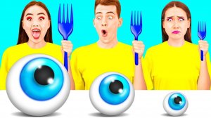 Большая, Средняя и Маленькая еда Челлендж #1 от PaRaRa Challenge