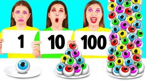 100 Слоев Еды Челлендж _ Забавные Лайфхаки с Едой от BaRaDa Challenge