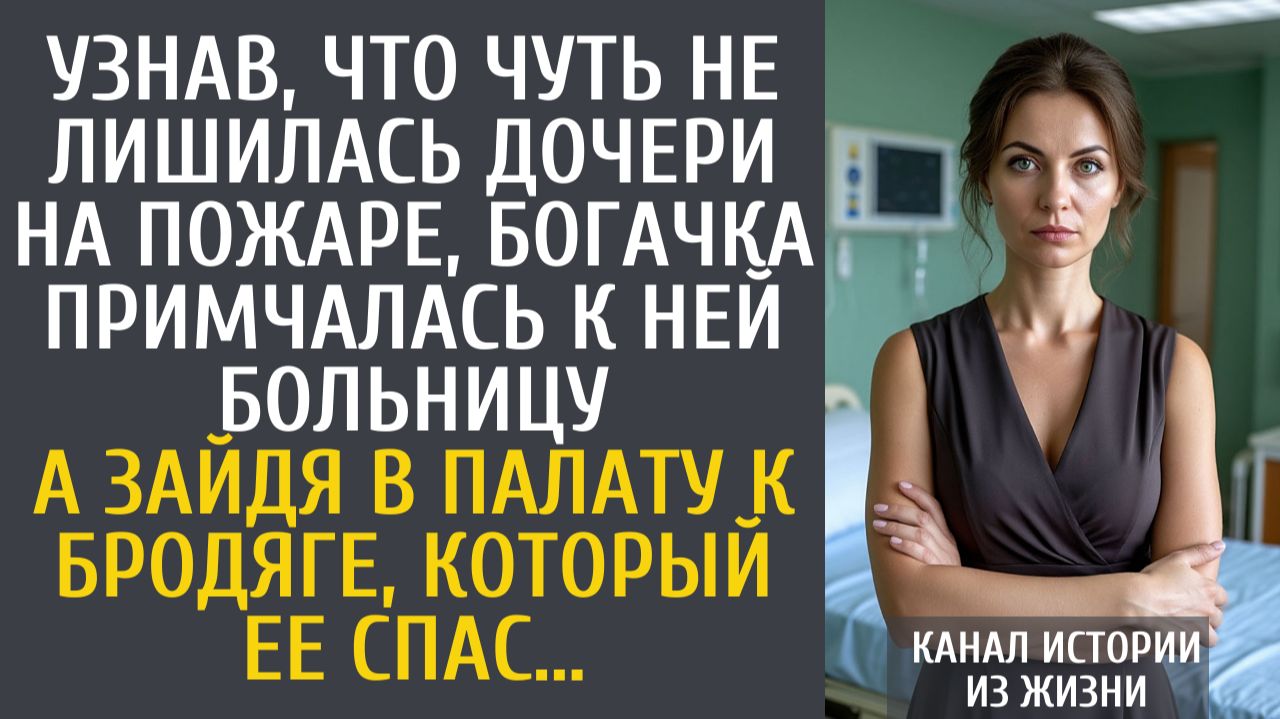 Истории из жизни Узнав, что чуть не лишилась дочери на пожаре, приехала больницу… А зайдя к бродяге…