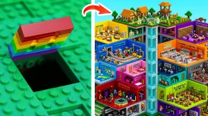 100 дней на СЕКРЕТНОЙ РАДУЖНОЙ БАЗЕ LEGO SURVIVAL ｜ Анимация Minecraft