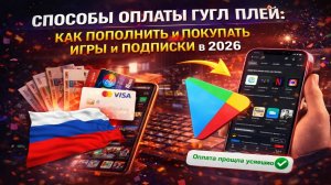 Способы оплаты Гугл Плей: как пополнить и покупать игры и подписки в 2026