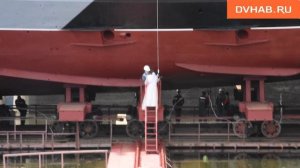 На Судостроительном заводе в Комсомольске спустили на воду малый ракетный корабль «Шторм»