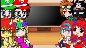 Super Mario Bros y FNF reaccionan a Mario Madness V2parte 2nuevos_invitadosGacha Club fnf