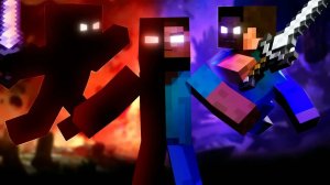 Херобрин против Нулла — Стив и Алекс Лайф (анимация Minecraft)