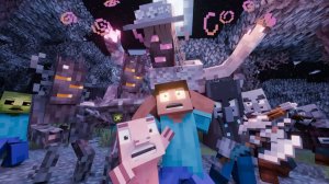 Сможет ли Стив сбежать от крикунов? Анимация Minecraft «Стив и его друзья»
