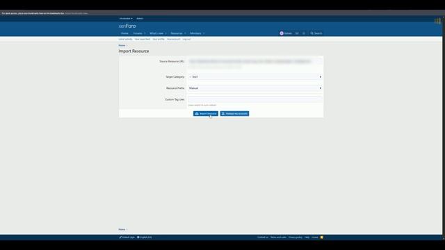 Импорт ресурсов на Xenforo смотреть онлайн