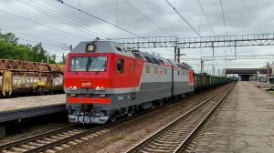 2ЭС6-1657 «Синара» с грузовым поездом на станции Рыбацкое.