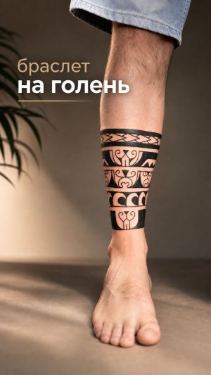 Полинезийский браслет на ногу