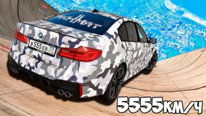 Спуск с горы без тормозов на чит тачках в ГТА 5! Эксперимент в GTA 5 Online