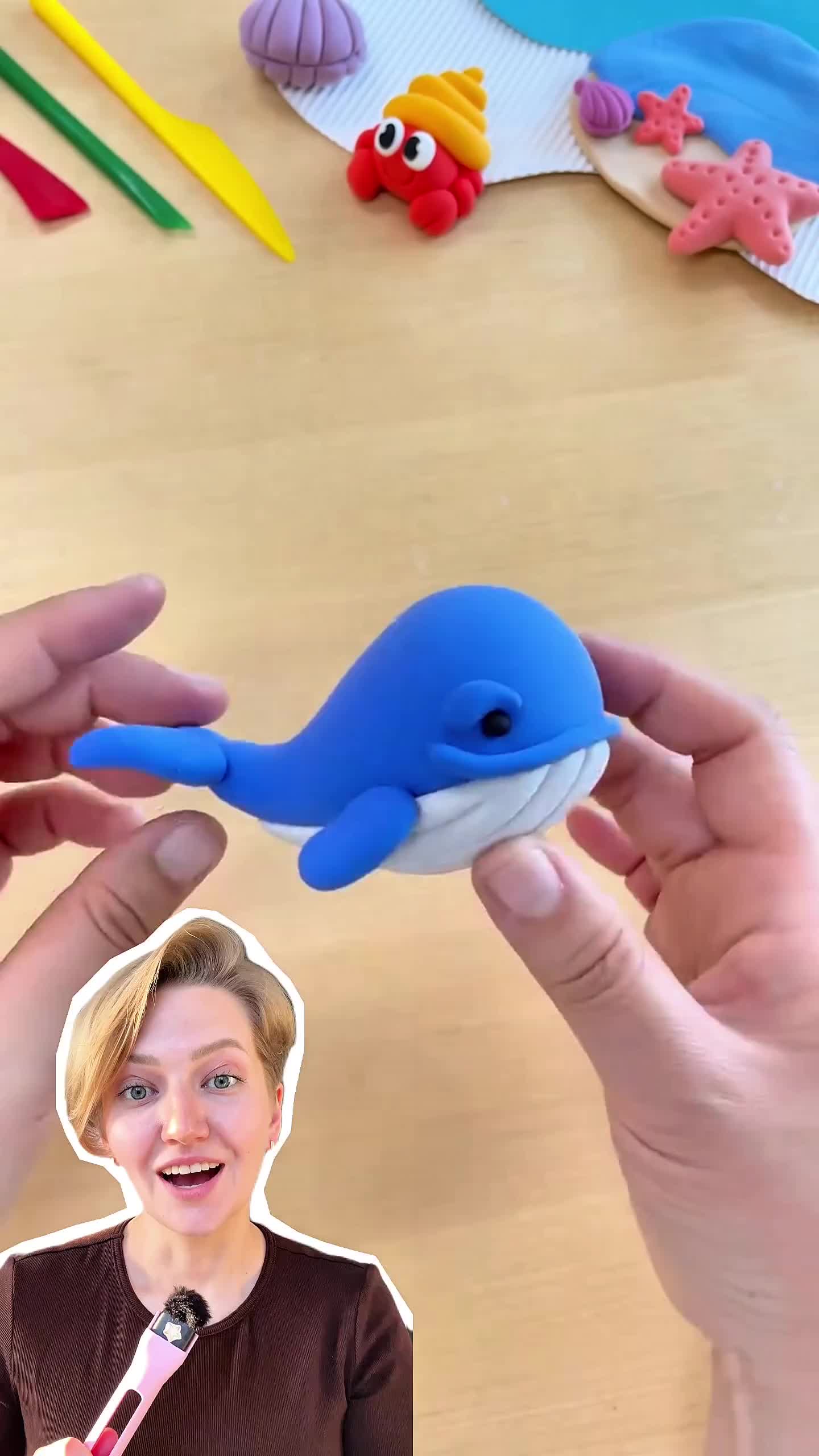 🐳 Сохраняйте идею и подписывайтесь за новой порцией волшебных поделок 🐬 #лепим #детскоетворчество смотреть онлайн
