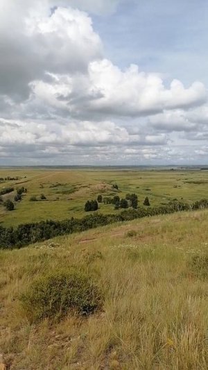 Южный Урал. Аркаим. Вид на Аркаим с высоты горы Любви.