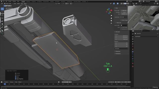 BLENDER Creating the Dune Ornithopter 33_Modeling section_Creating the front light details part 5 смотреть онлайн