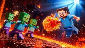 ОГОНЬ И КУЛАК СТИВ ｜ Анимация Minecraft ｜ Лего-стоп-моушн