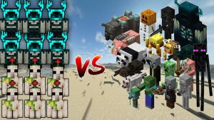Baby Golem-Warden vs All mobs Minecraft Battles Mod