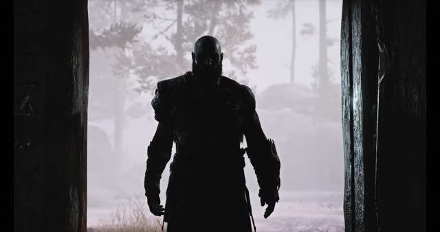 1 God of War - 2018 - диколесье - отмеченные деревья - бой с чужаком