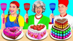 Кулинарный Челлендж_ Я против Бабушки _ Удивительные Кулинарные Лайфхаки от BaRaDa Challenge
