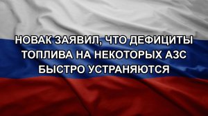 Новак заявил, что дефициты топлива на некоторых АЗС быстро устраняются
