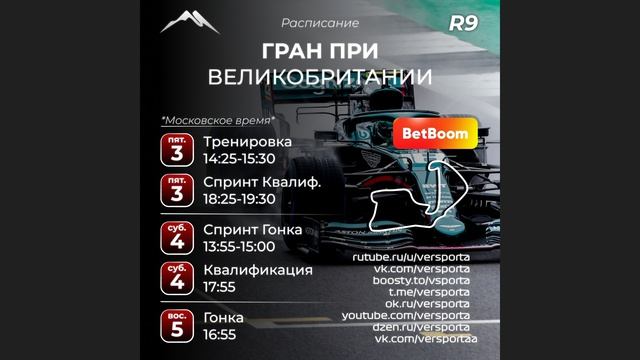 Расписание 9 этапа 2026 года! Великобритания! 03 - 05 июля! смотреть онлайн
