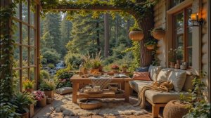 УЮТНАЯ МУЗЫКА НА ЛЕСНОЙ ВЕРАНДЕ ДЛЯ ОТДЫХА И РАССЛАБЛЕНИЯ 🌿☕