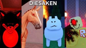 Diesaken — геймплей со всеми убийцами (Roblox)
