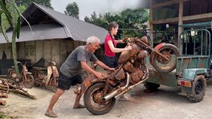 Девушка полностью отреставрировала Yamaha XV250, купленную у 80-летнего мужчины