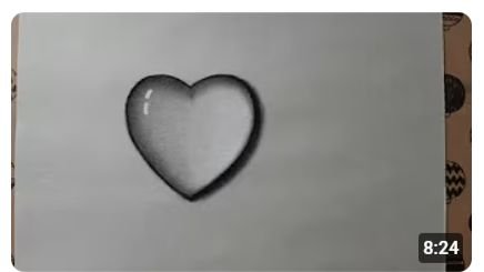 Как легко нарисовать сердце 3d карандашом: пошаговый урок для начинающих