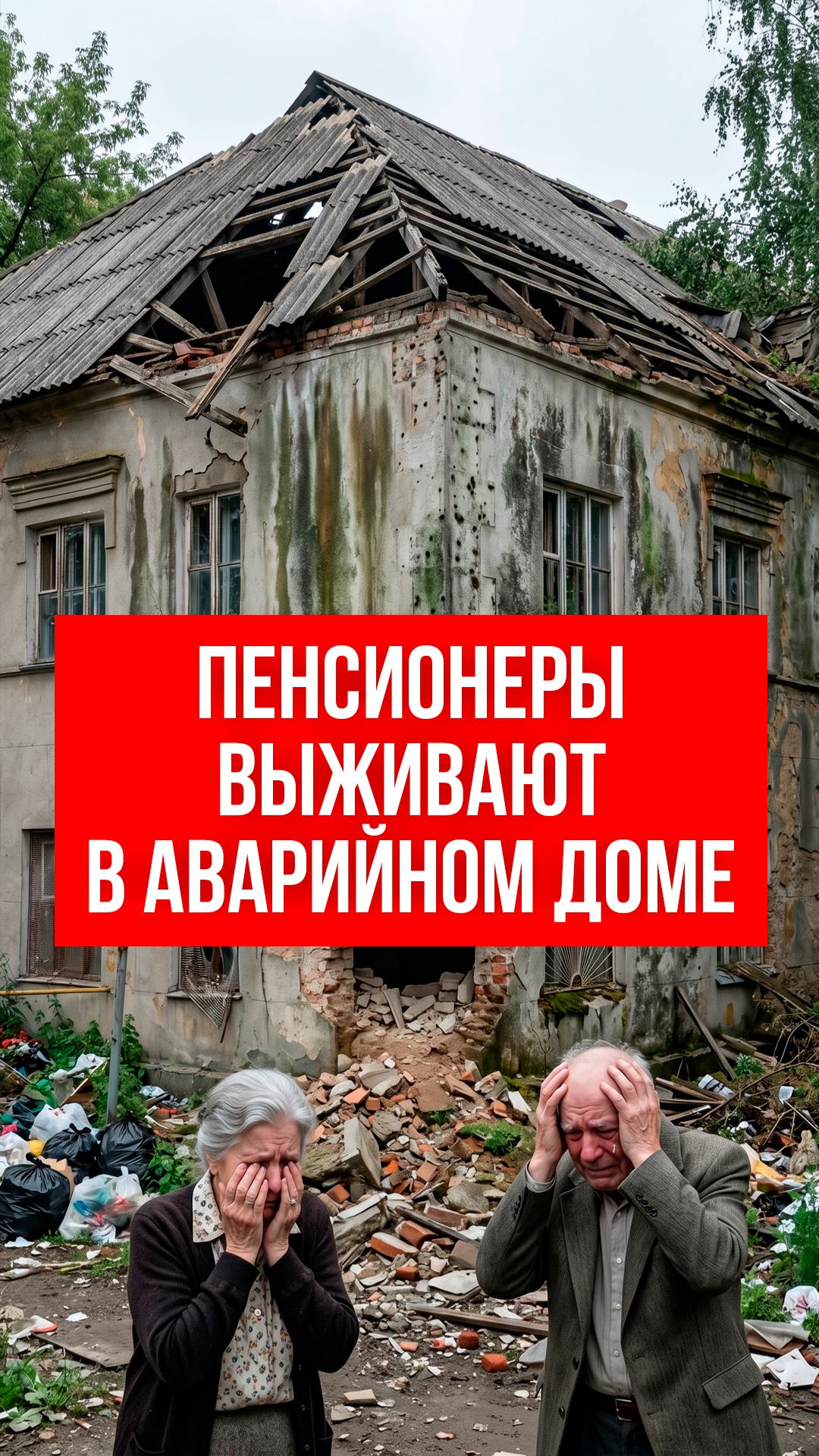 Пенсионеры выживают в аварийном доме