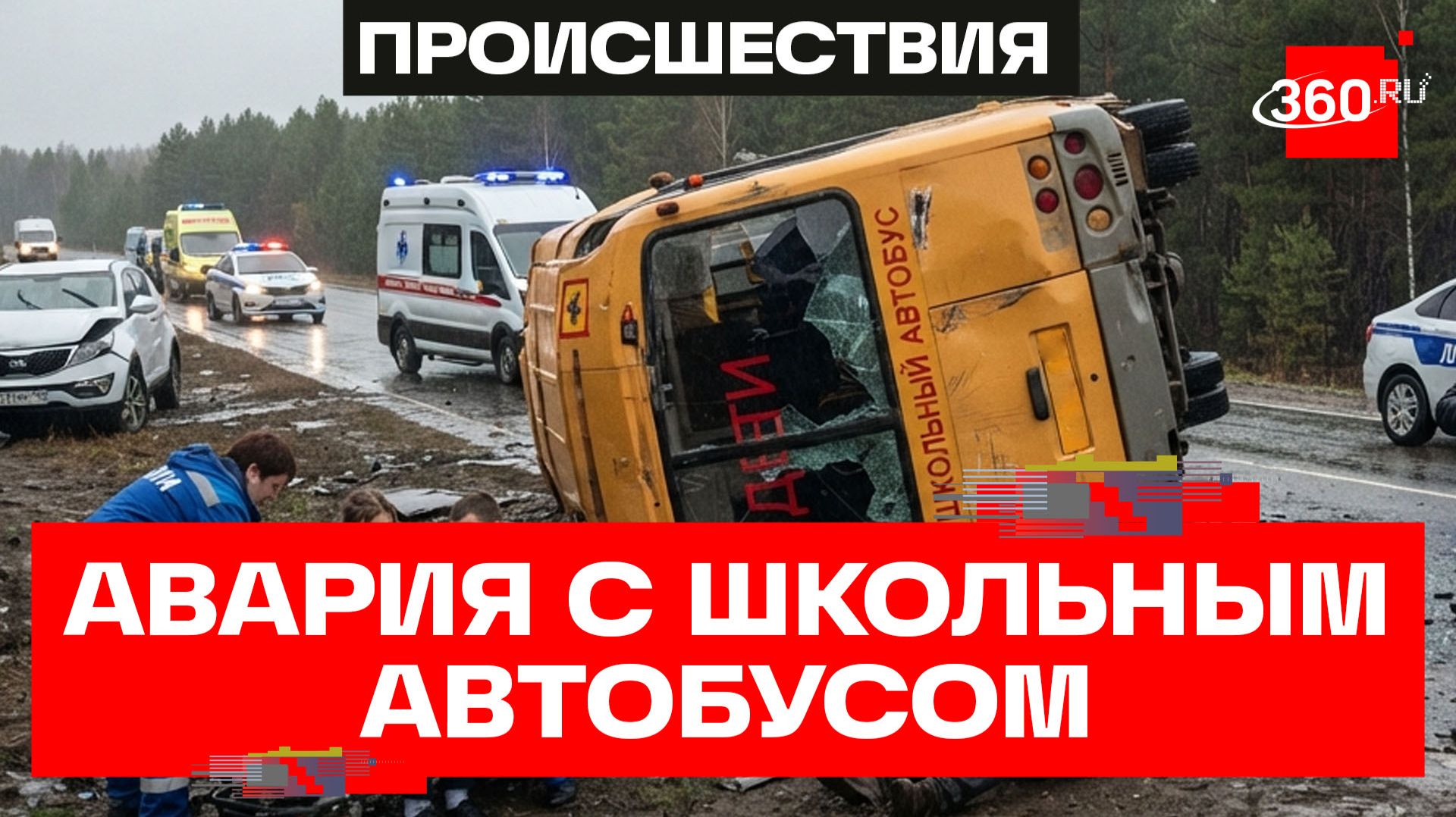 Автобус с детьми перевернулся на трассе – виновница аварии уснула за рулем