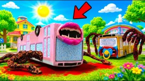 😱 МОНСТР АВТОБУС ГНАЛСЯ ЗА МАЛЫШОМ АВТОБУСОМ! КТО СПАСЁТ ЕГО? 🚍🔥