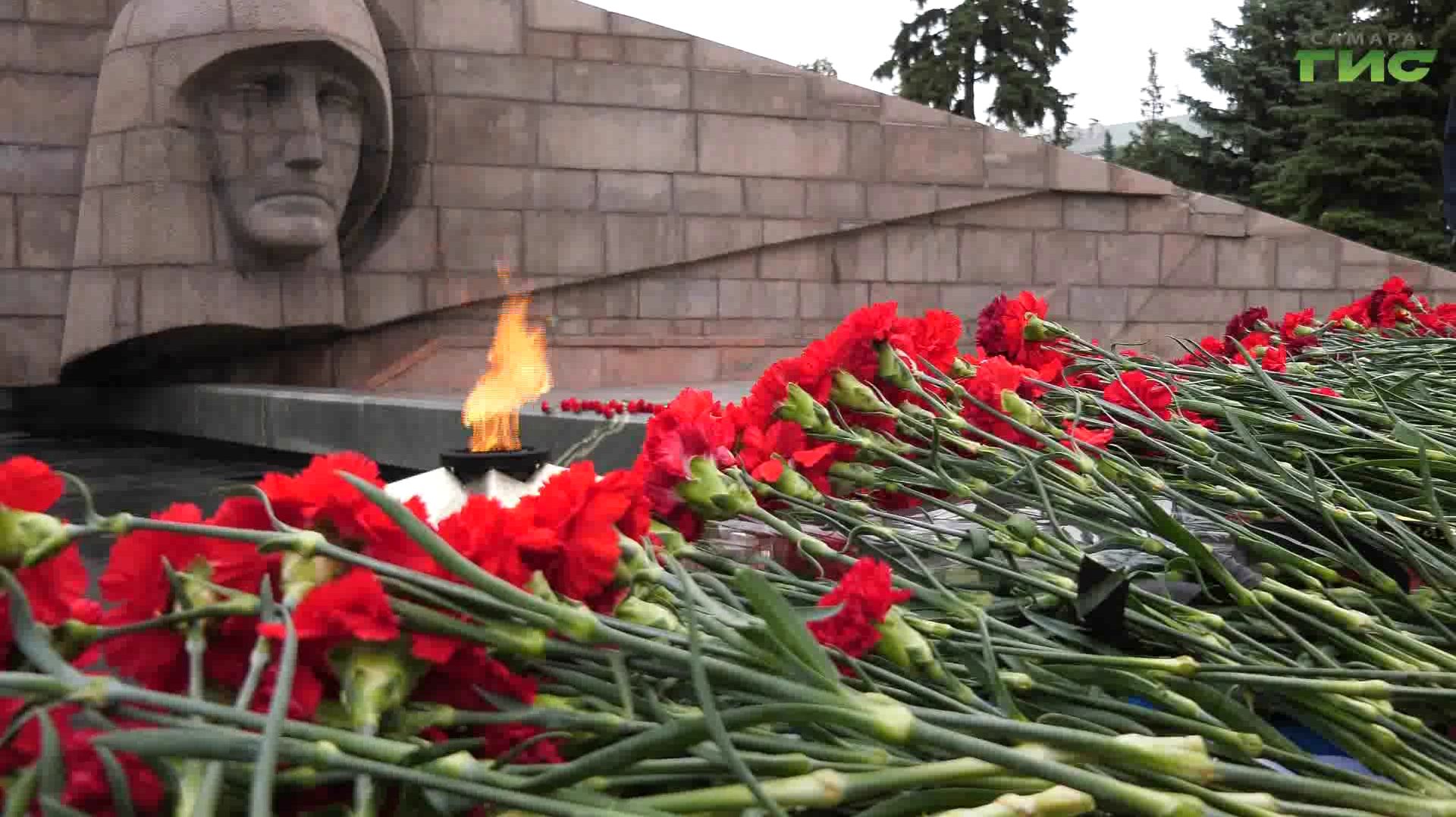На площади Славы в Самаре состоялась церемония ко Дню памяти ветеранов боевых действий
