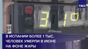 В Испании более 1 тыс. человек умерли в июне на фоне жары