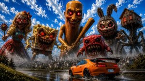 Супра против 15 гигантских монстров 💥🚗 #24 (Тунг Тунг Сагур, Лабубу, Годзилла) БимНГ Драйв