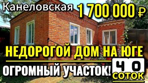🏡Недорогой Дом - Огромный Участок✅60 м²🦯40 соток💰1 700 000 ₽ 🦯станица Канеловская🦯89245404992🌴