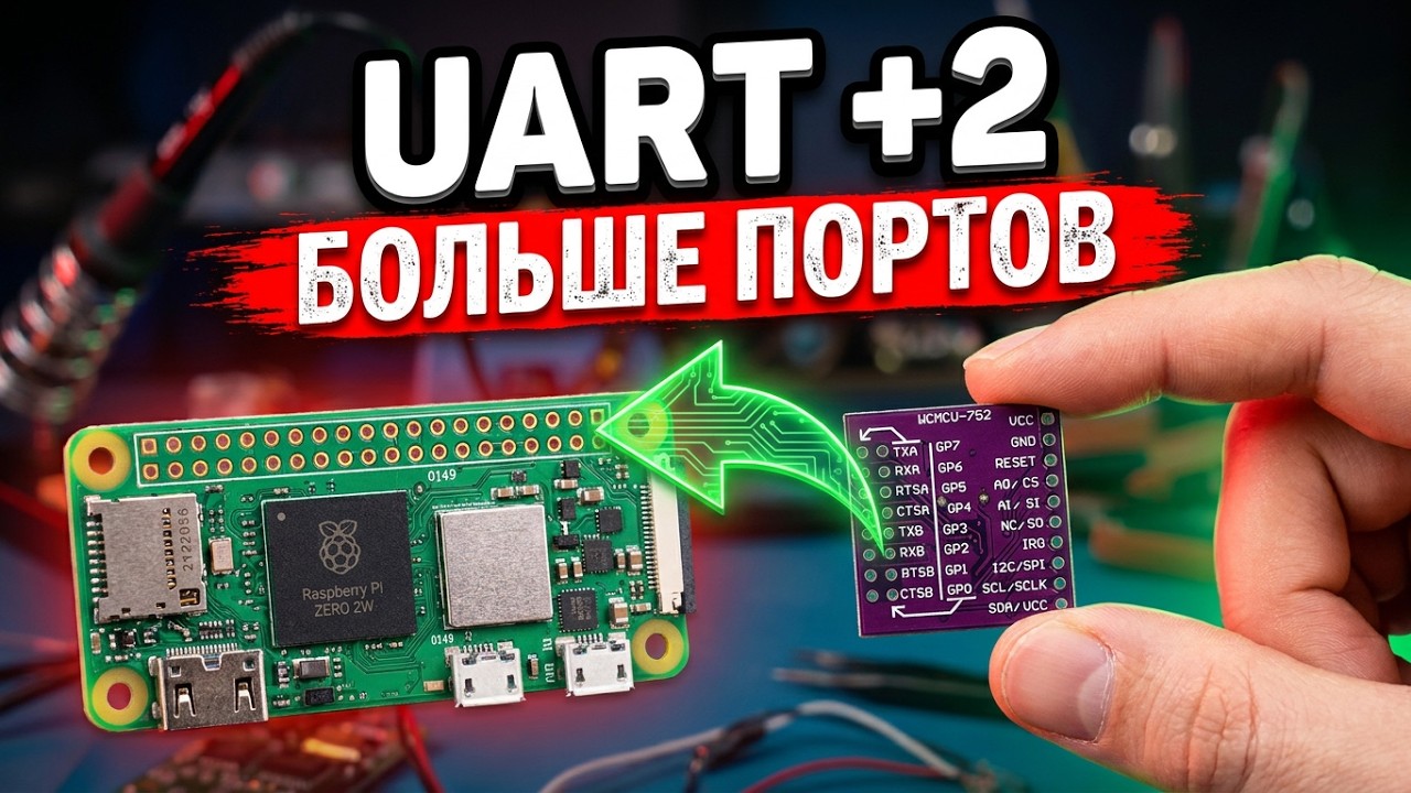 Raspberry Pi Zero 2W добавляем UART порты с помощью платы WCMCU-752 | Drone programming смотреть онлайн